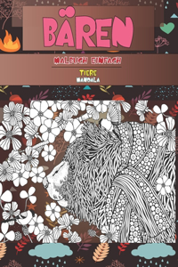 Malbuch einfach - Mandala - Tiere - Bären