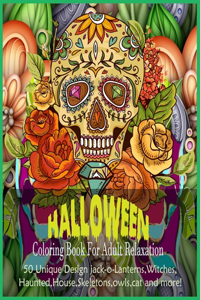 Halloween Coloring Book For Adult Relaxation