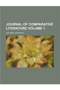 Journal of Comparative Literature Volume 1
