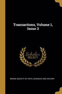 Transactions, Volume 1, Issue 3