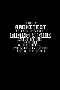 Being a architect is easy, it's bike is on fire you're on fire everything is on fire and you're in hell