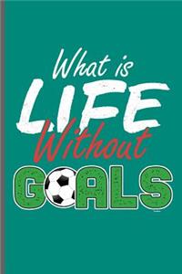 What is life without Goals: World Cup Football Soccer notebooks gift (6x9) Dot Grid notebook to write in