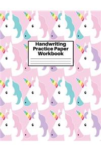 Handwriting Practice Paper Workbook