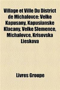 Village Et Ville Du District de Michalovce
