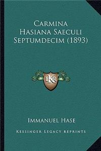 Carmina Hasiana Saeculi Septumdecim (1893)
