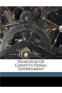 Principles of Constitutional Government