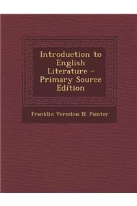 Introduction to English Literature