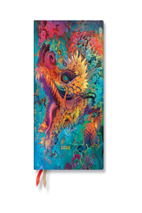 Paperblanks 2024 Humming Dragon Android Jones Collection 12-Month Flexi MIDI Horizontal 176 Pg 100 GSM