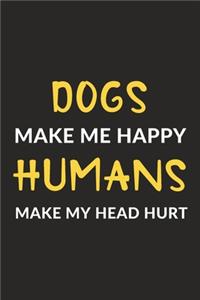 Dogs Make Me Happy Humans Make My Head Hurt