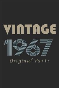 Retro Birthday - Vintage 1967 Notebook Original Parts Gift
