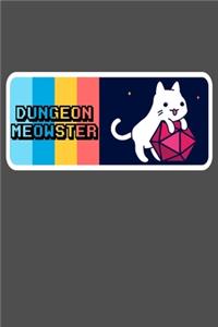 Dungeon Meowster DnD Notebook Journal 100 Lined Pages matte.