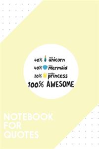 Notebook for Quotes