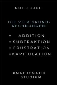 Notizbuch Die Vier Grundrechnungen