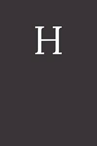 Buchstabe H Notizbuch