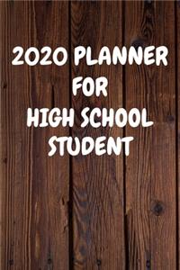 2020 Planner for High School Student