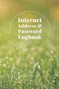 Internet address and Password logbook