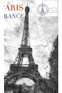 Eiffel Tower Paris black and white creative blank journal