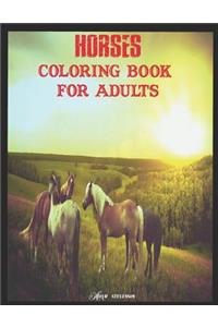 Horses Coloring Book for Adults: Horses