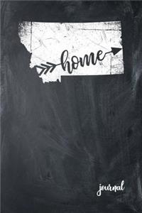 Home Journal: State of Montana Gypsy Arrow Home Blank Diary 120 Paged College Lined 6x9 RV Travel Journal