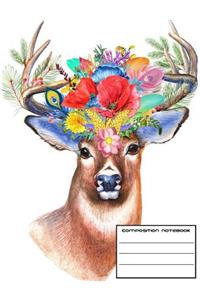 Buck in Bloom Dot Grid Composition Notebook