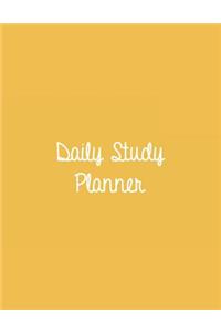 Daily Study Planner: Bright Yellow: Study Planner 8.5 X 11: Study Planner 1 Year: Study Planner Notebook: Study Planner for College Students: Study Planner Korean