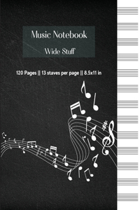 Music Notebook - Wide Staff