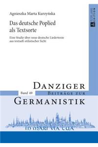 deutsche Poplied als Textsorte