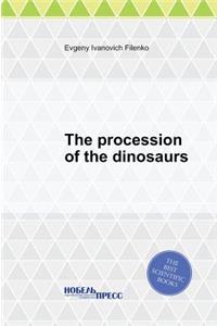 Procession of dinosaurs