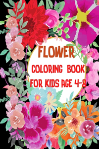 Flower Coloring Book For Kids Age 4-8