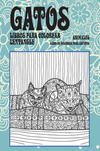 Libros para colorear Zentangle - Libro de colorear para adultos - Animales - Gatos