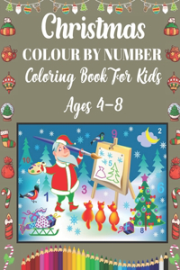 Christmas Colour By Number Coloring Book For Kids Ages 4-8