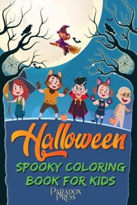 Halloween Spooky Coloring Book For Kids.