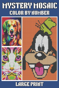 Large Print Mystery Mosaic Color By Number