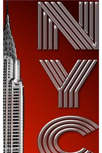 NYC Chrysler Red Creative Drawing writing Journal.