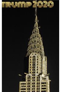 Trump-2020 iconic Chrysler Building Sir Michael writing Drawing Journal.