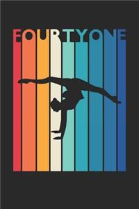 Gymnastics Notebook for 41 Year Old Women and Men - Vintage Gymnastics Journal - 41st Birthday Gift for Gymnast Diary