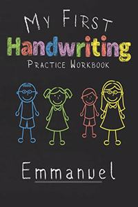 My first Handwriting Practice Workbook Emmanuel