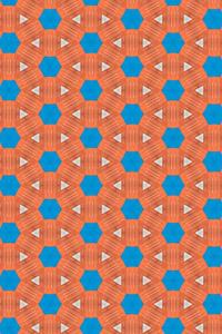 Geometric Pattern Cover Blank-Lined Journal Notebook Vol.7