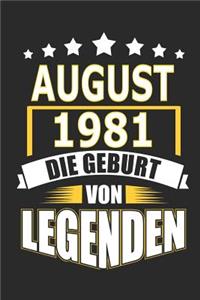 August 1981 Die Geburt von Legenden