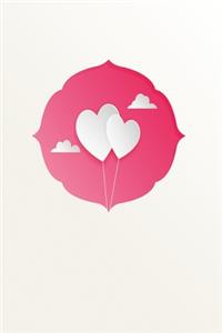Heart balloons notebook