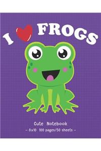 I LOVE FROGS Cute Notebook