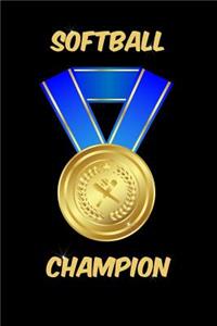 Softball Champion Notebook