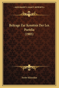 Beitrage Zur Kenntnis Der Lex Poetelia (1905)