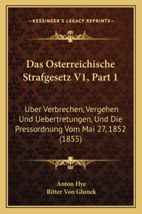 Osterreichische Strafgesetz V1, Part 1