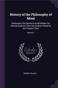 History of the Philosophy of Mind