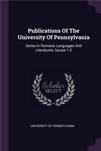 Publications of the University of Pennsylvania
