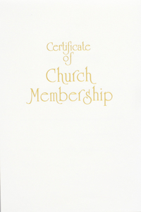 Contemporary Steel-Engraved Church Membership Certificate (P