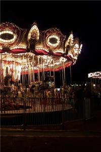 Journal Merry Go Round Carousel Hobby Horses Amusement Park Night Lights