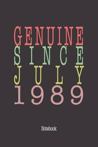 Genuine Since July 1989
