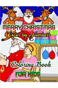 Merry Christmas Color by Numbers Coloring Book for Kids
